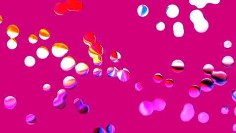 Psychodelic drops in rainbow colours flow down, design of sixties, loop Stock Footage 89610826