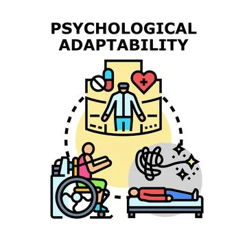 Psychological adaptability concept with virtual reality therapy Stock Illustration