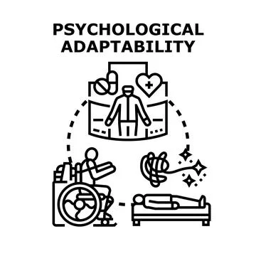 Psychological adaptability concept with virtual reality therapy Stock Illustration
