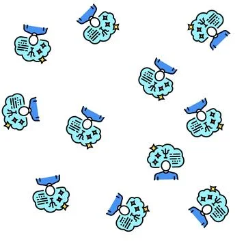 Psychological expert vector seamless pattern Illustrazione stock