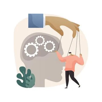 Psychological manipulation abstract concept vector illustration. Stock Illustration