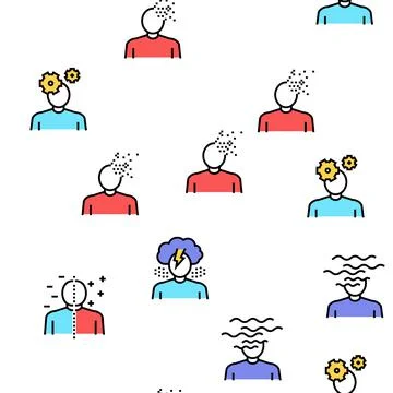 Psychological Problems Vector Seamless Pattern Stock-Illustration