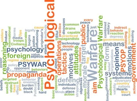 Psychological warfare background concept Stock Illustration
