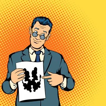 Psychologist concept, comics style Illustrazione stock