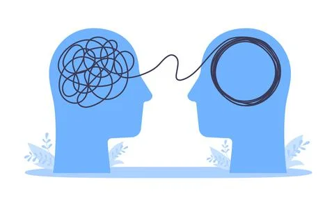 Psychologist consulting or mental problem solving brainstorm concept. Stock Illustration
