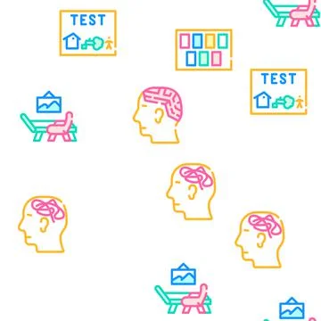 Psychologist Doctor Vector Seamless Pattern Stock Illustration