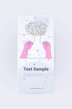 Psychologist hands solving psychological problem in tangled patient brain Illustrazione stock