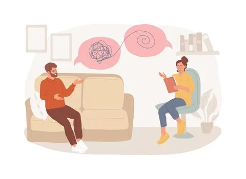 Psychologist service isolated concept vector illustration. Ilustración de archivo