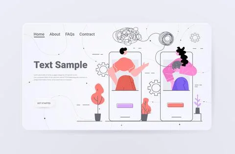 Psychologist solving psychological problem in tangled patient brain Stock Illustration