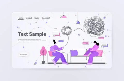 Psychologist solving psychological problem in tangled brain psychotherapy Illustrazione stock