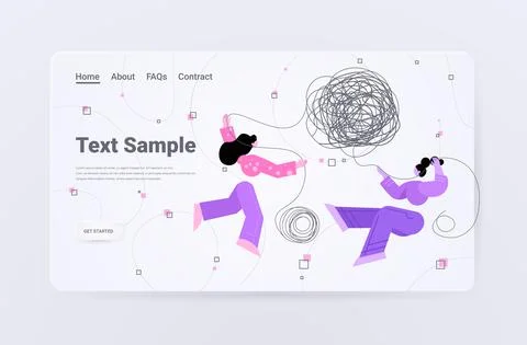 Psychologist solving psychological problem in tangled brain psychotherapy 스톡 일러스트