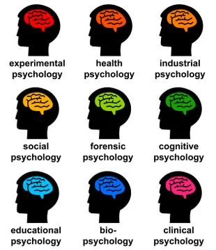 Psychology branches Stock Illustration