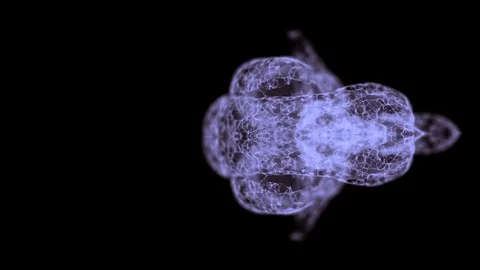 Psychology concept. Upside-down video view of human brain structure formed of Stock Footage 121817290
