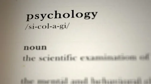 Psychology Definition Stock Footage 55501654