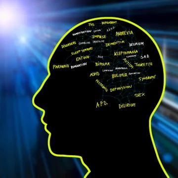 Psychology disorders Stock Illustration