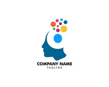 Psychology Vector Logo Template Design Stock Illustration