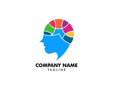 Psychology Vector Logo Template Design Stock Illustration