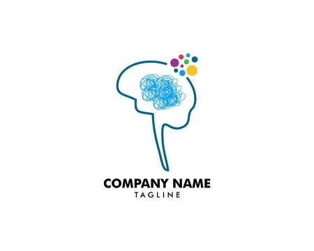 Psychology Vector Logo Template Design Stock Illustration