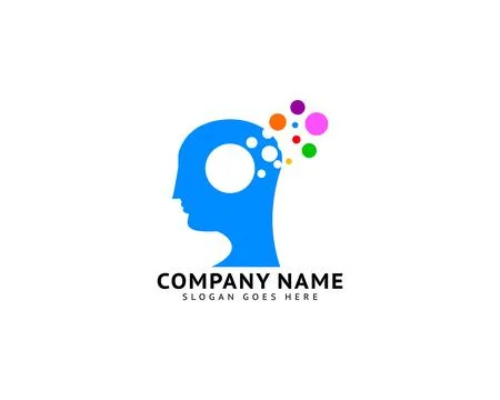 Psychology Vector Logo Template Design Stock Illustration