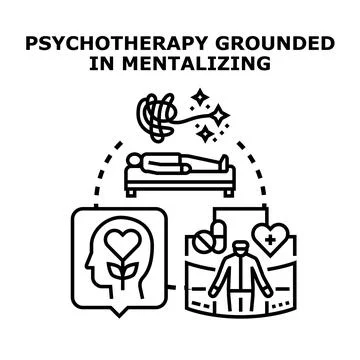 Psychotherapy grounded in mentalizing concept for mental health 스톡 일러스트