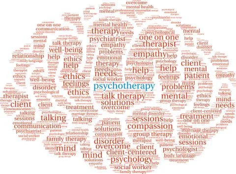 Psychotherapy Word Cloud Stock-Illustration