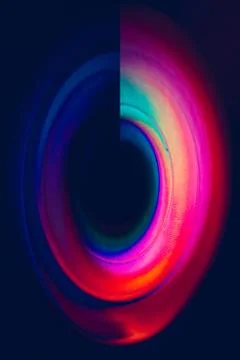 Psychotropic and rounded background with bright colors Stock Illustration