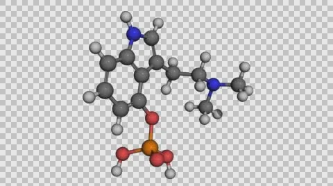 Psylocibin molecule modell rotating Stock Footage 67636426