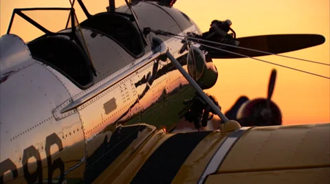 PT-22 Ryan Mono Wing Stock Footage 35346153