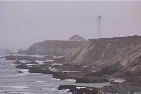 Pt Arena Lighthouse WS Stock Footage 1069480