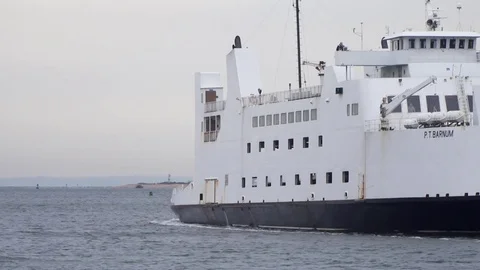 Pt barnum ferry long island bridgeport Stock Footage 84248382