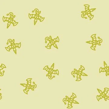 Pteranodon dinosaur animal line vector seamless pattern Stock Illustration