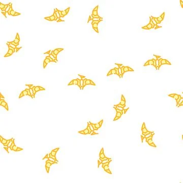 Pterodactyl dinosaur vector seamless pattern sign Stock Illustration
