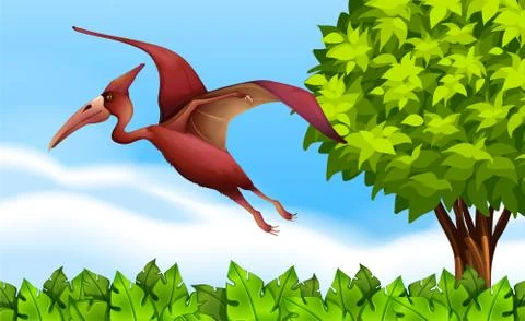 A Pterodactyl Stock Illustration