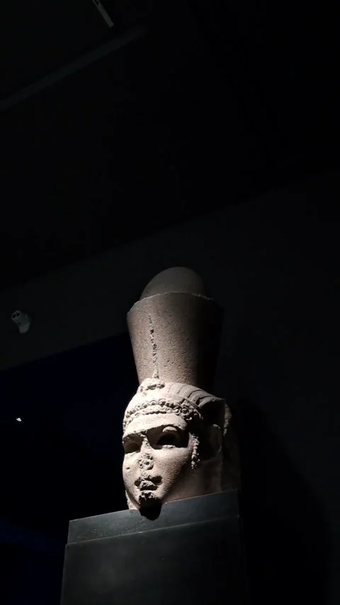 Ptolemaic Queen Bust Crown Greco-Roman Museum Alexandria Stock Footage 345350197