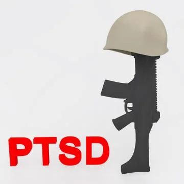 PTSD - mental concept Illustrazione stock