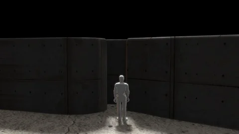 PTSD post traumatic stress disorder mental health maze abstract Stock Footage 98954886
