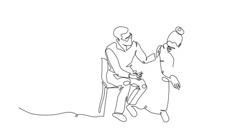 Ptsd therapy, post-traumatic stress disorder treatment animated illustration Stock Footage 300951000