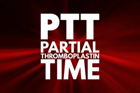 PTT - Partial Thromboplastin Time acronym, medical concept background Stock Illustration