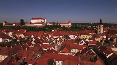 Ptuj, Slovenia by Drone Stock Footage 196975566