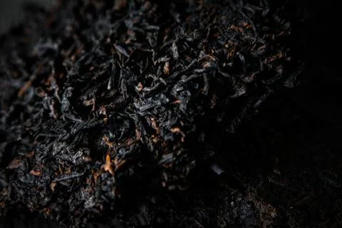 Pu-erh tea. Background of tea leaves Stock Photos
