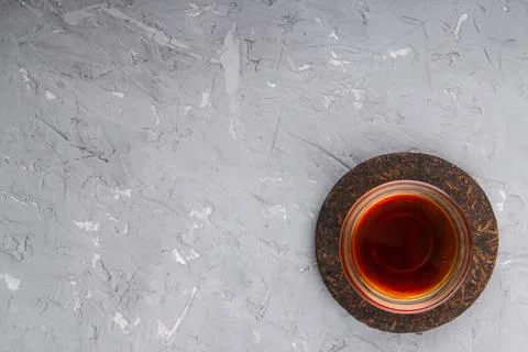 Pu erh tea on plaster Stock Photos