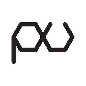 Pu initial letter vector logo icon Stock Illustration
