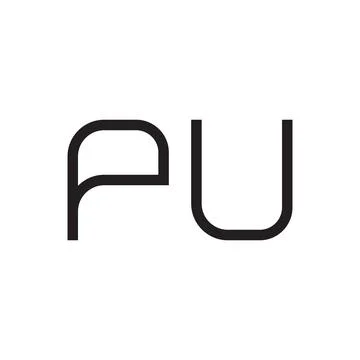 Pu initial letter vector logo icon Illustrazione stock