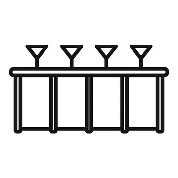 Pub bar icon outline vector. Counter table Illustrazione stock