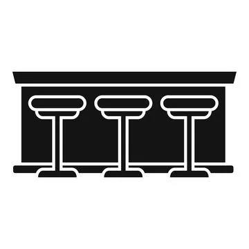 Pub bar icon simple vector. Counter table Illustrazione stock