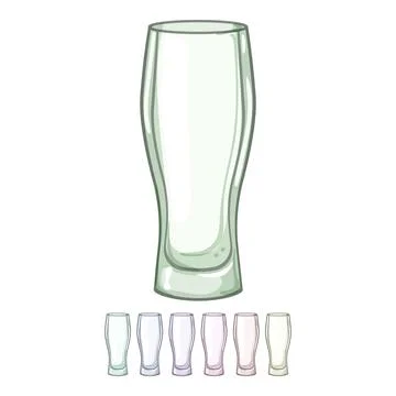Pub beer glass cartoon vector graphic Stock Illustration
