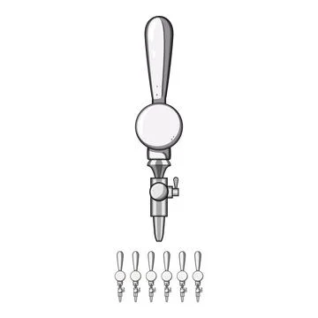 Pub beer tap handle cartoon vector graphic Stock Illustration