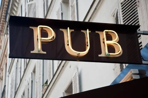 Pub facade panel Stock Photos