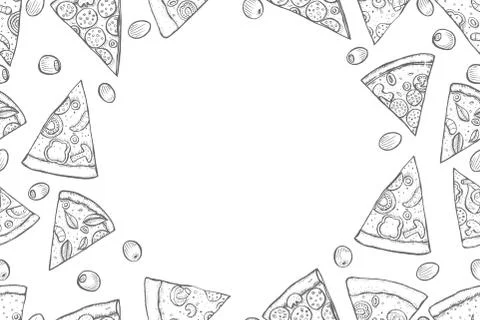 Pub food frame Stock Illustration