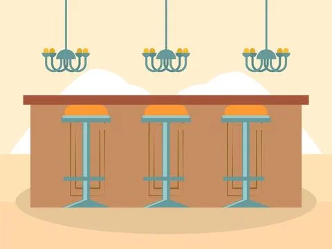 Pub Height Table Concept Illustration Illustrazione stock